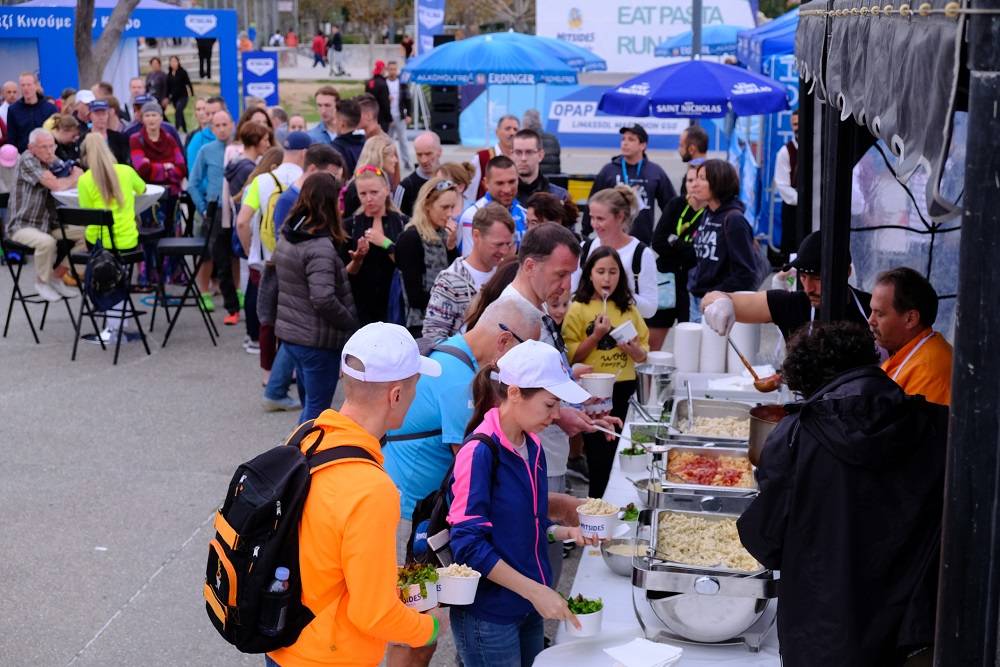 Mitsidis spaghetti gave energy to the runners before the big race