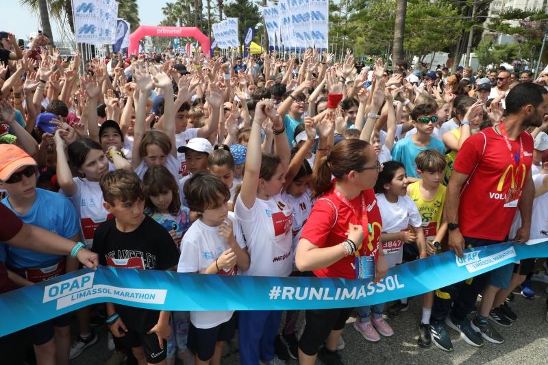 Εκατοντάδες παιδιά απόλαυσαν τον Andrey & Julia Dashin’s Foundation Youth Race του ΟΠΑΠ Μαραθωνίου Λεμεσού